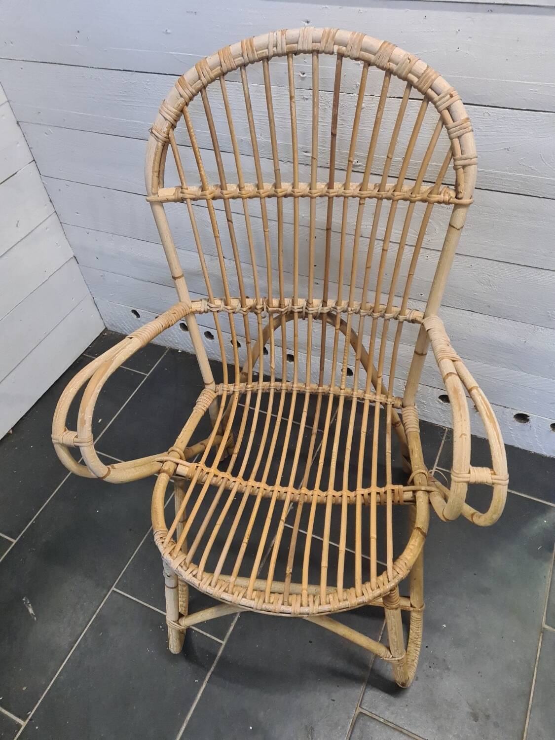 Rattan armchair