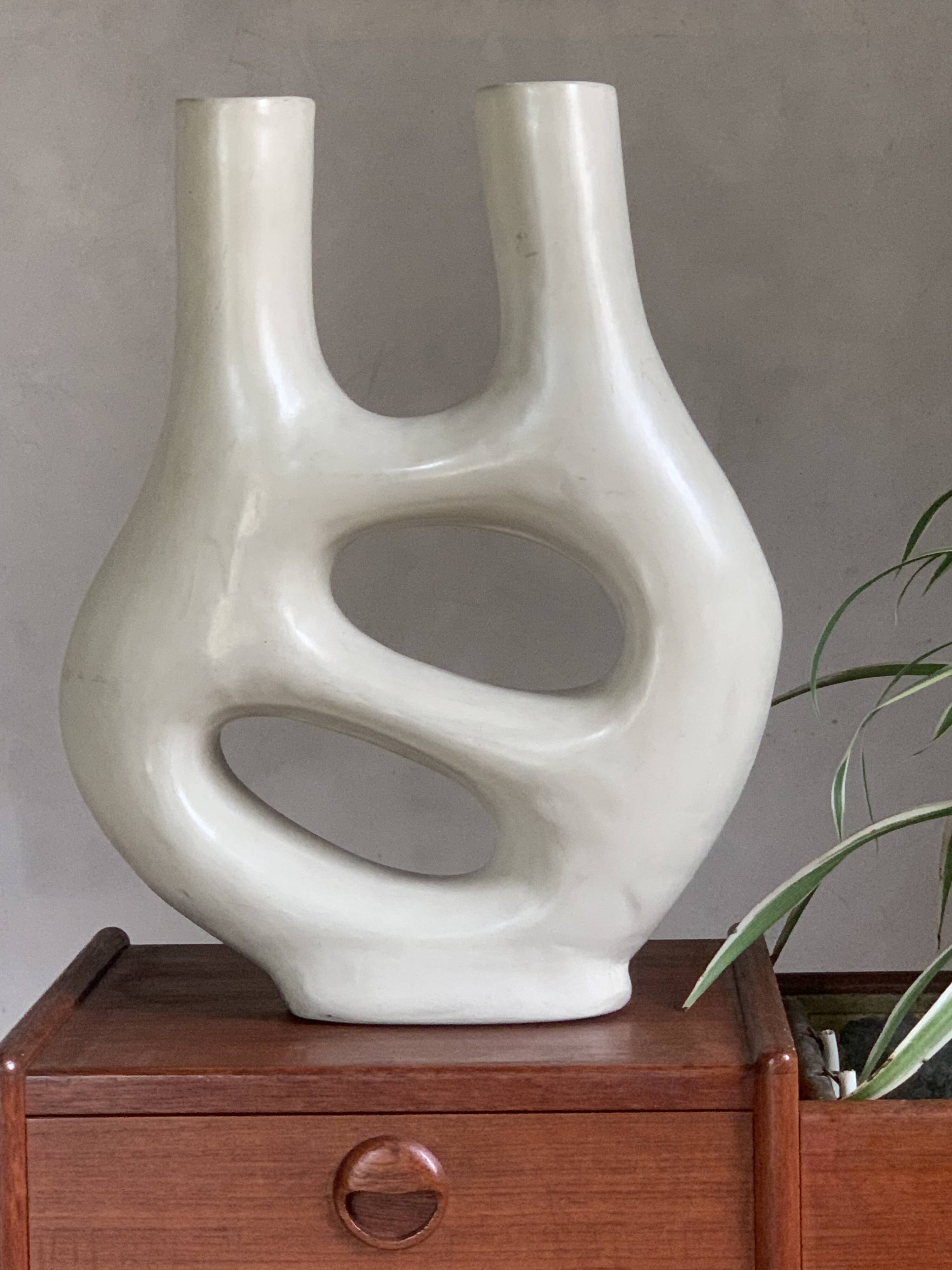 Vintage ceramic abstract biomorphic vase