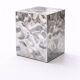 Sculptural Stainless Steel Cube Side Table