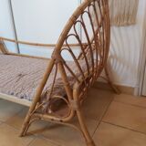 Daybed for child in vintage rattan