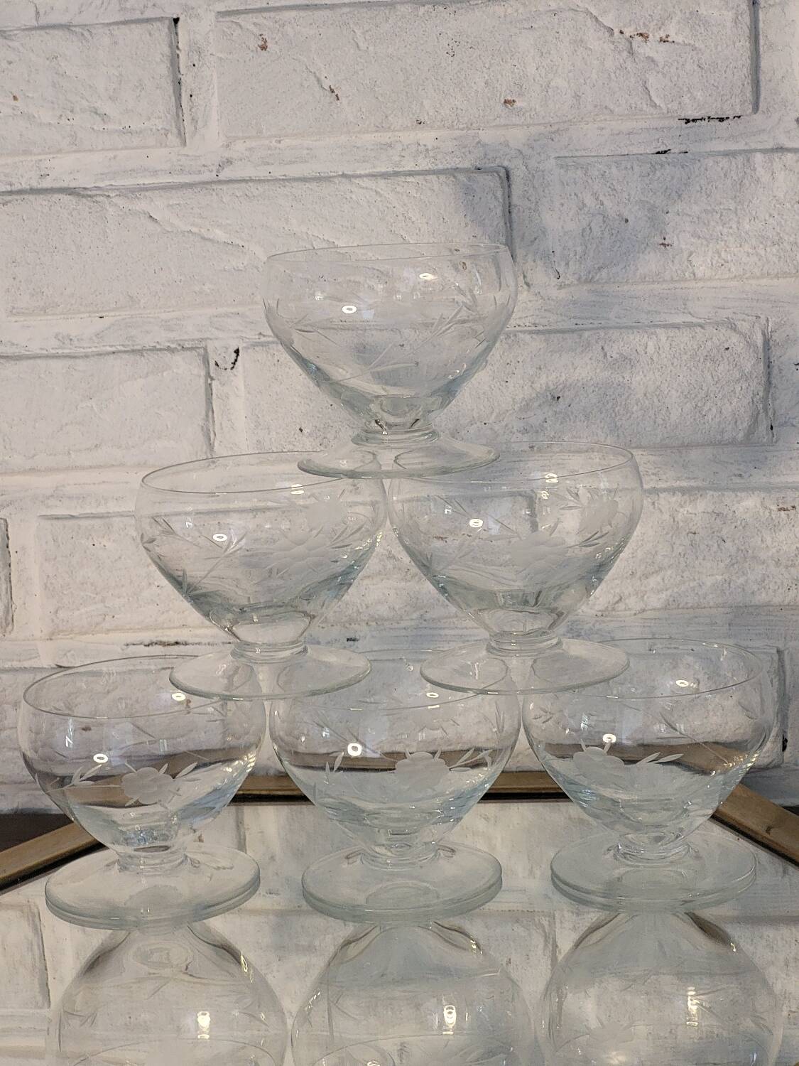 Vintage stemmed glasses
