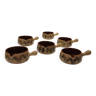 6 terracotta pans or fondue pot