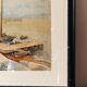 Orientalist watercolor, animated landscape, Mediterranean port