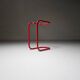 C.I.C. postmodern from the 1980s in red lacquered metal and glass