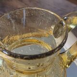 Blown bubble glass pitcher