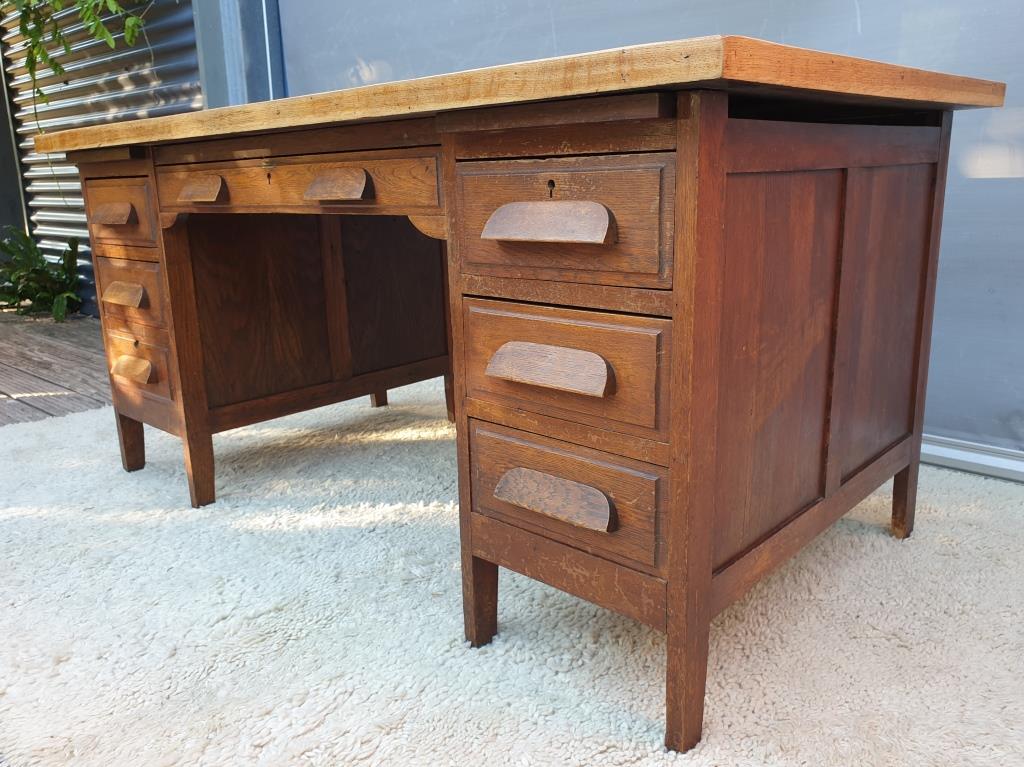 Minister's desk 1930 parquet oak
