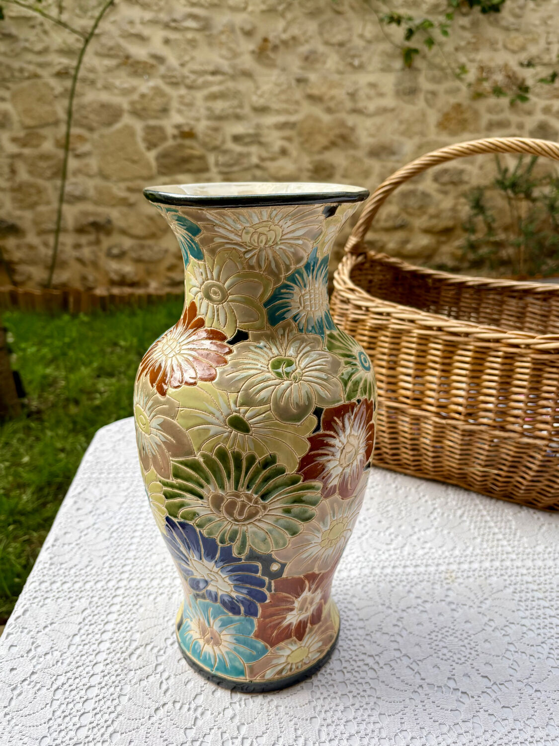 Mosaic ceramic vase