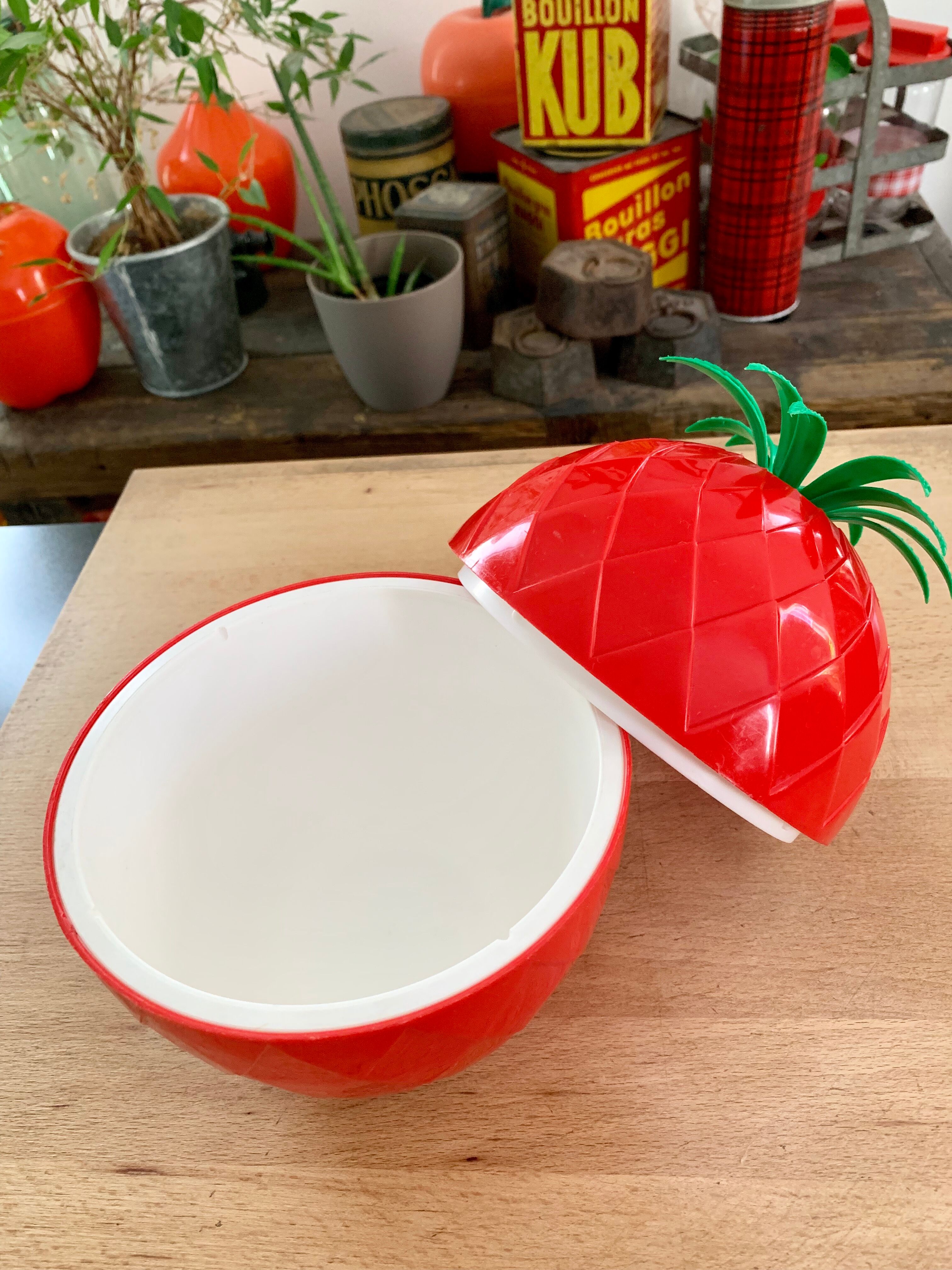 Vintage red pineapple ice bucket