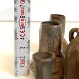 Suite de 7 vases miniatures en grès,Denbac & Charles Greber France début XX