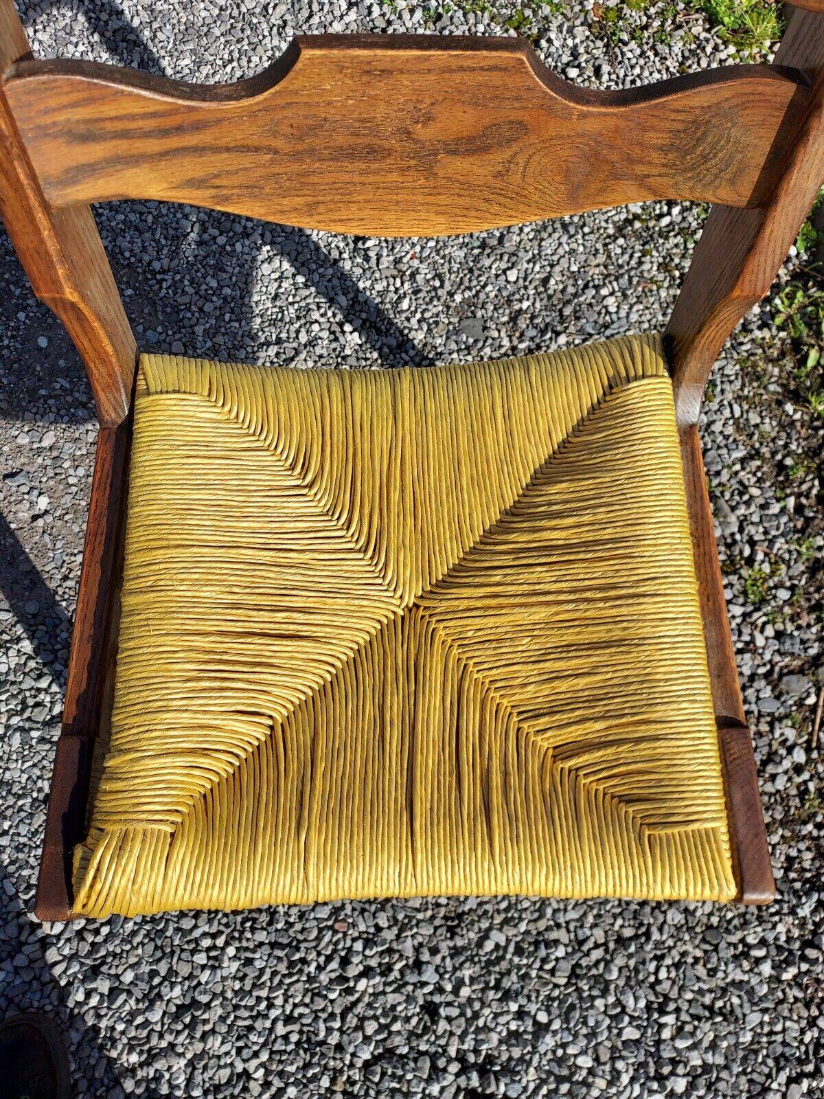 chaises vintage en chêne GUILLERME & CHAMBRON