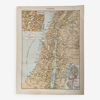 Ancienne carte de la Palestine - 1900