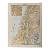 Old map of Palestine - 1900