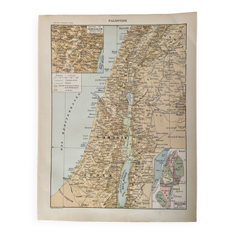 Old map of Palestine - 1900