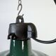 Industrial French Dark Green Enamel Factory Pendant Lamp, 1960s