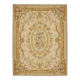 Handmade European Vintage Aubusson Kilim 275 cm x 354 cm