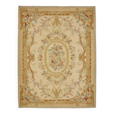 Handmade European Vintage Aubusson Kilim 275 cm x 354 cm
