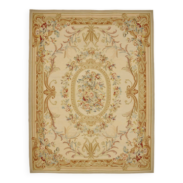 Tapis Aubusson Kilim vintage européen fait main 275 cm x 354 cm
