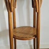 1940s curved wood side table