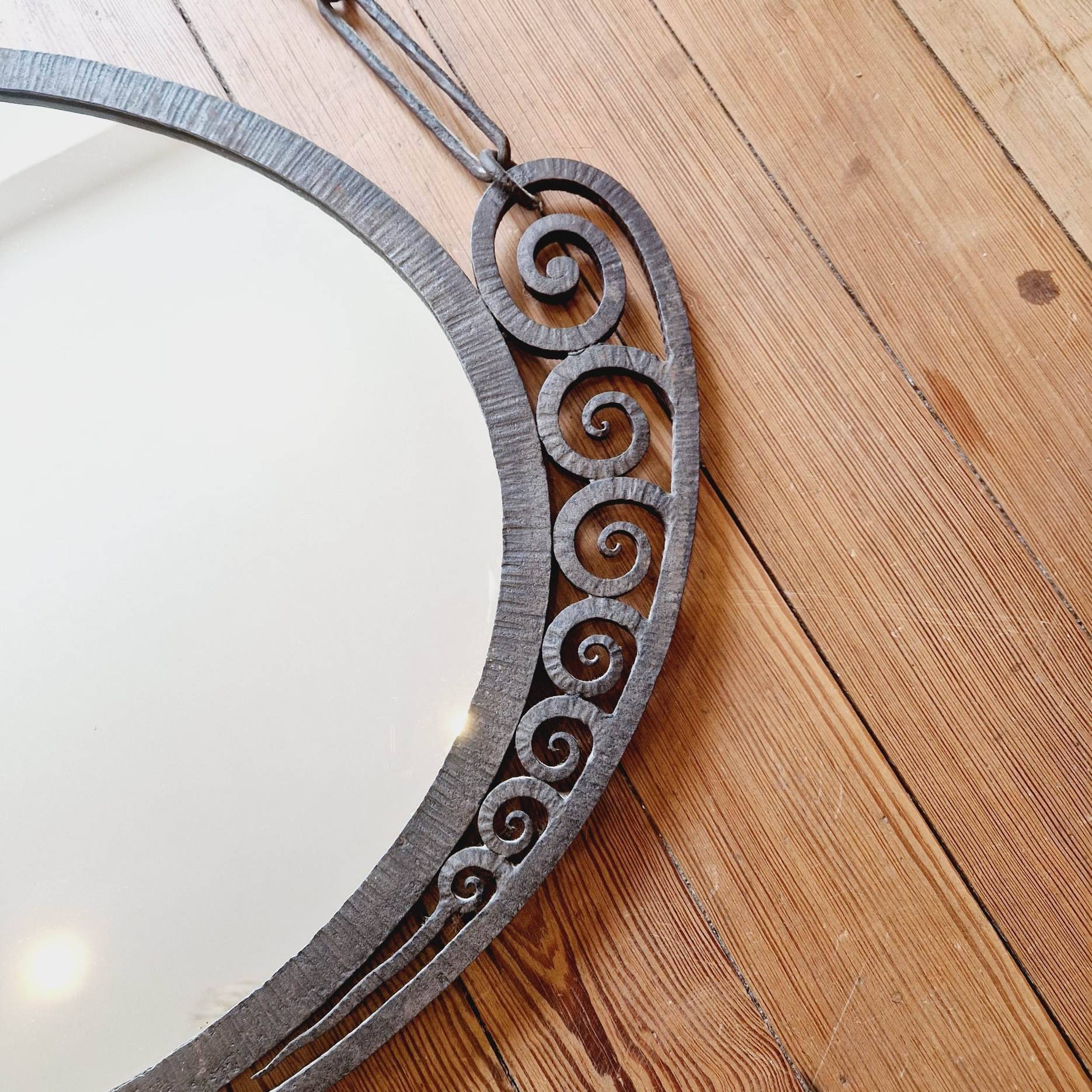 Art Deco iron mirror