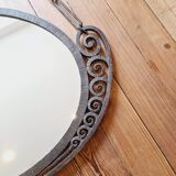 Miroir art déco en fer