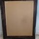 Wooden mirror with patinated beige knot