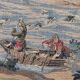 Vintage Aubusson jacquard tapestry "Hunting Scene"