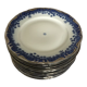 Set of 12 flat plates Romanian porcelain Dalba Julia