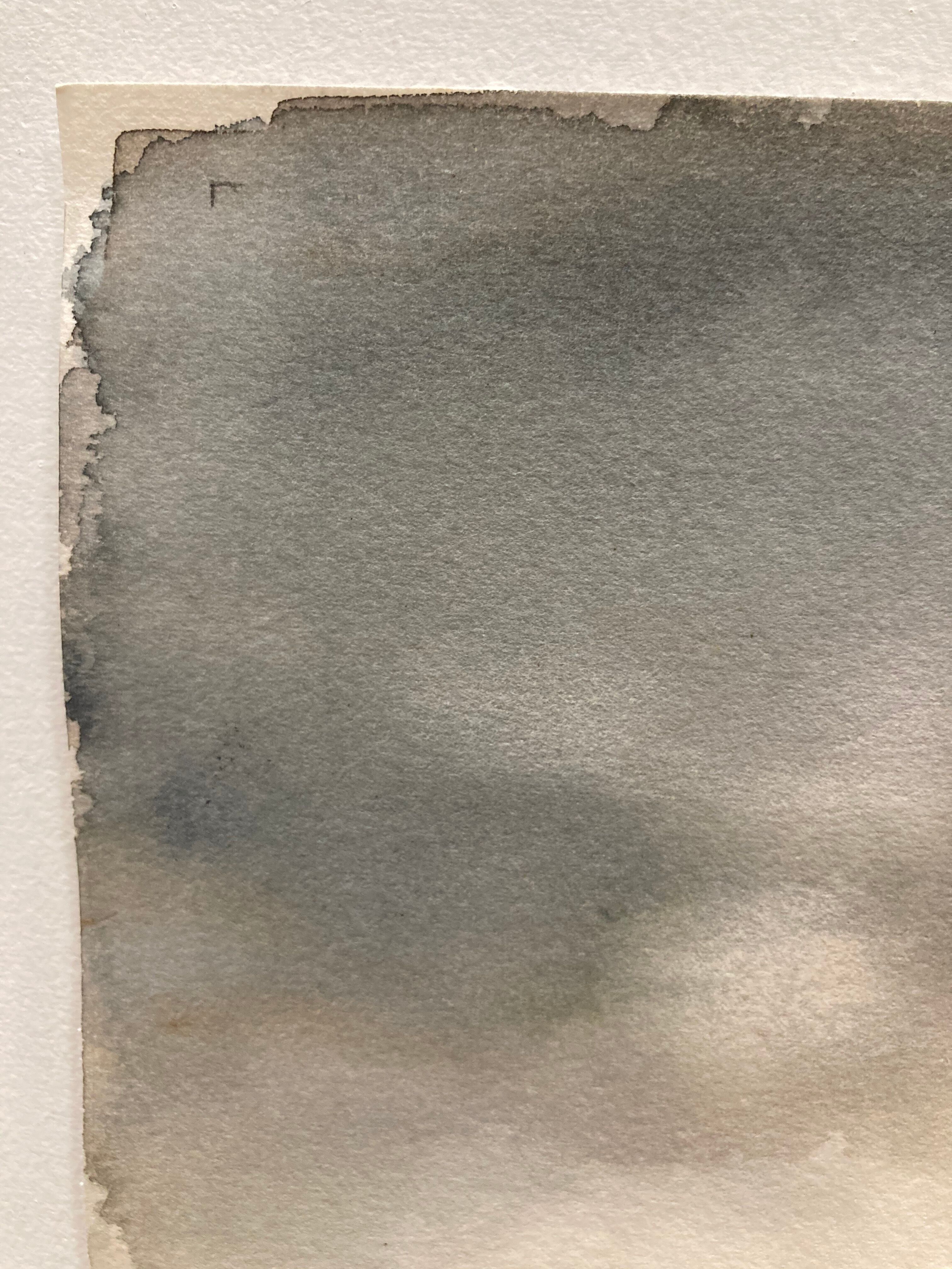 Watercolor winter landscape