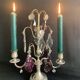 Pair of crystal tassel candelabras, 2-light candelabra, 1920,