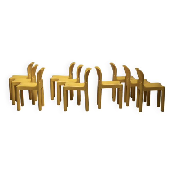 Chaises modèle 4875 par Carlo Bartoli pour Kartell, années 1970, set de 10