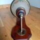 Wood brass glass sconce