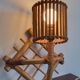 Vintage rattan wall lamp