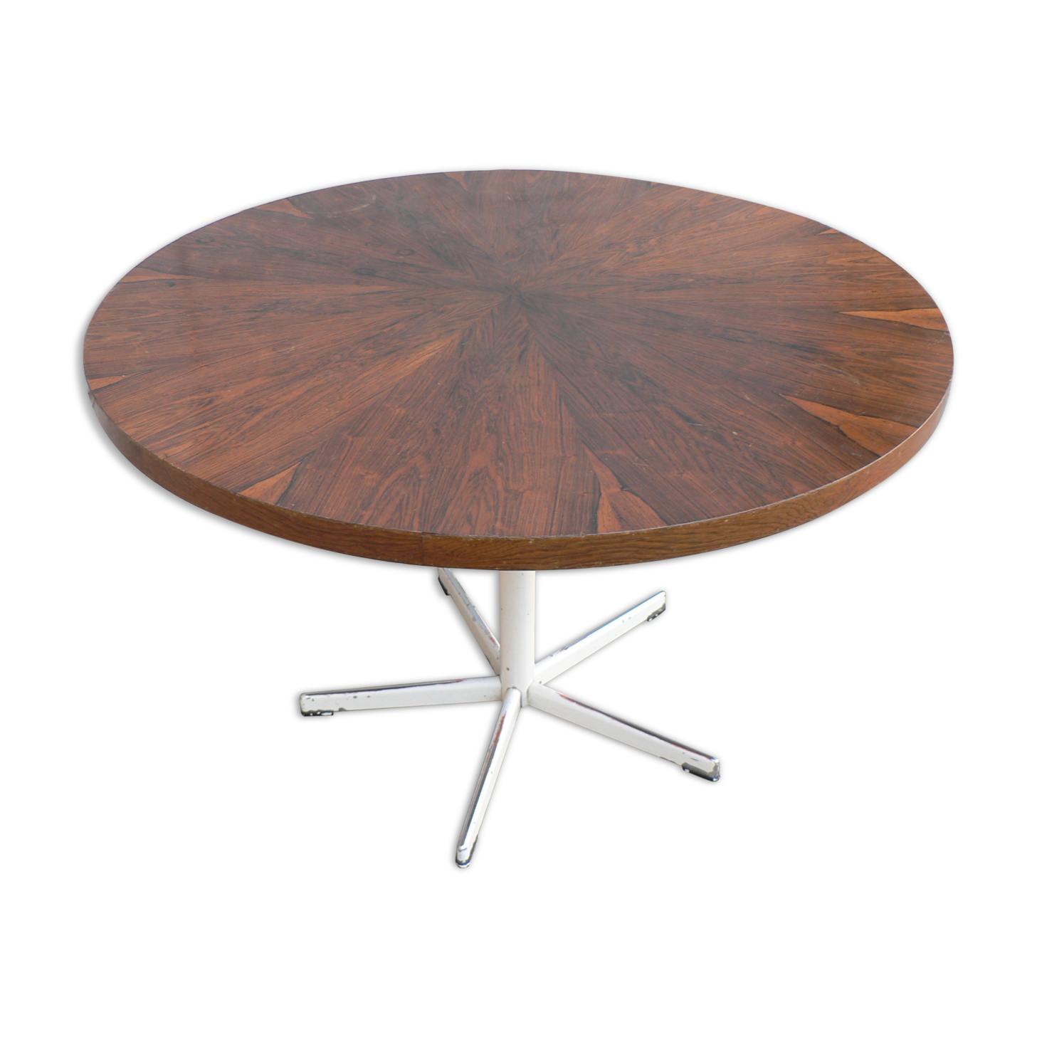 Table ronde vintage en palissandre