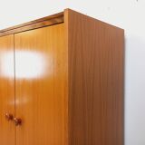 Vintage modernist teak and walnut wardrobe from the 60s and 70s