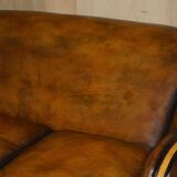 Art Deco canapés by Harry & Lou Epstein, hand-dyed leather.