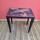 Japanese table in engraved lacquered wood