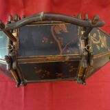 19th century bamboo work box and Japanese-style Napoleon III lacquer
