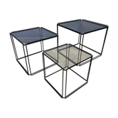 Tables gigognes Isocele de Max Sauze des années 1970.