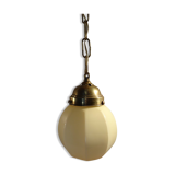 Suspension Deco with a beautiful yellow glass globe