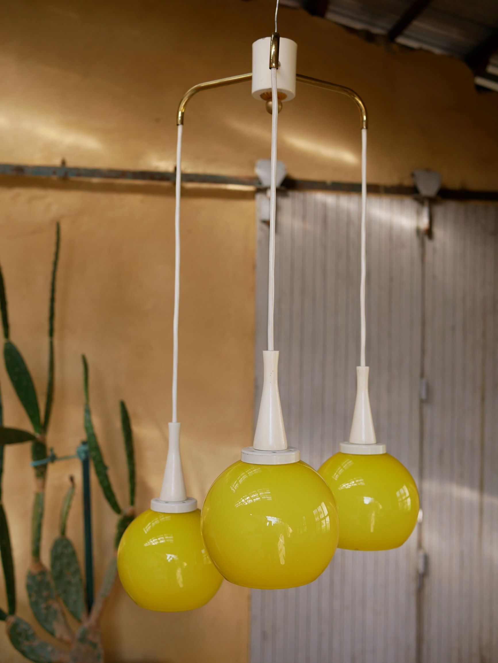 Hanging lamp cascade 3 vintage globes