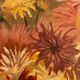 Old painting, still life with Dahlias, signed E Boudet late nineteenth century.