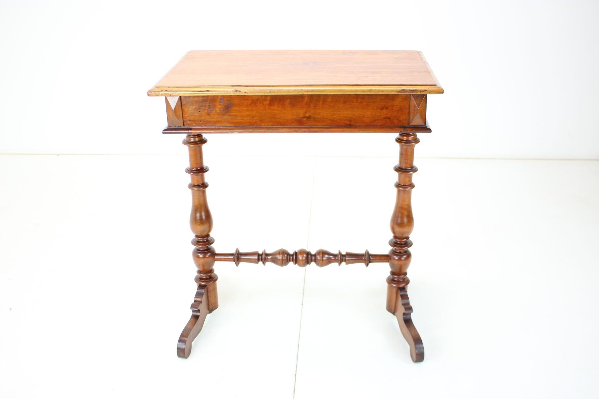 Solid Wood and Veneer Sewing Table, circa 1895