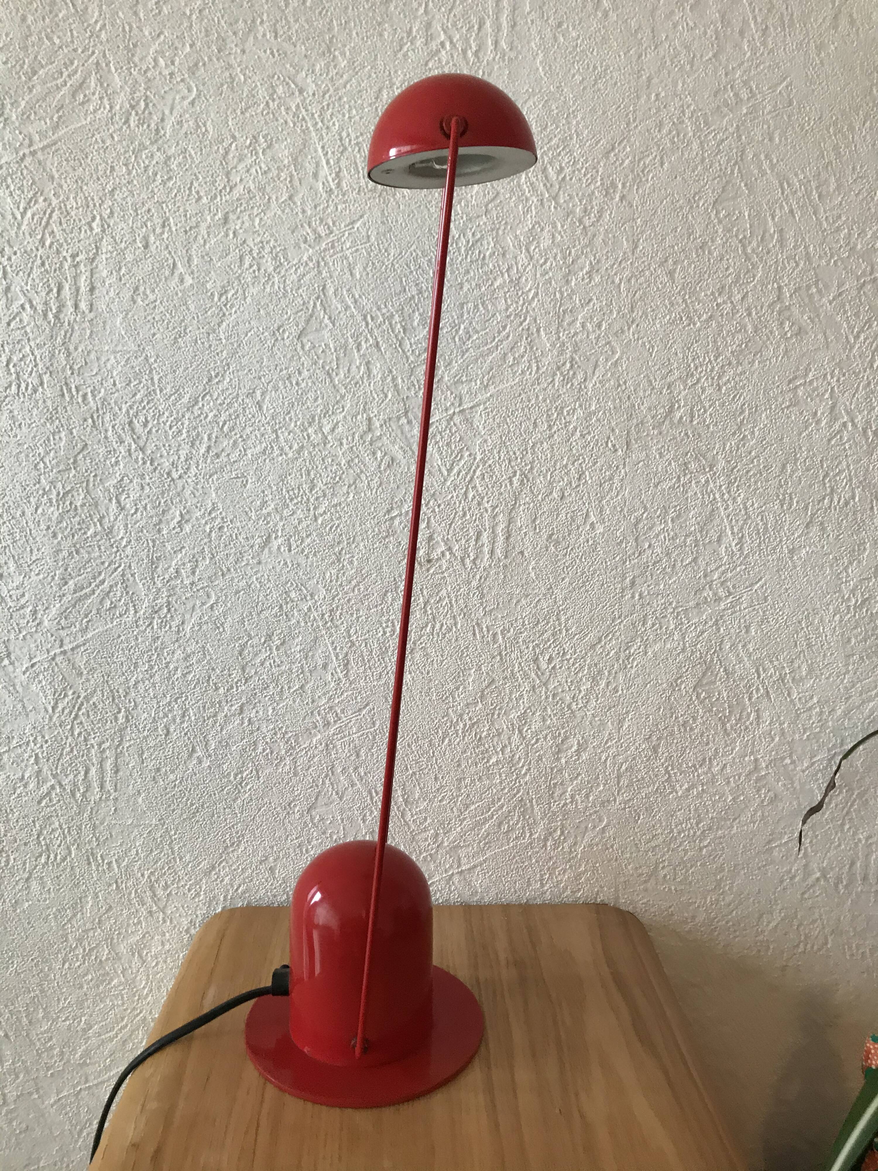 Vintage red articulated lamp