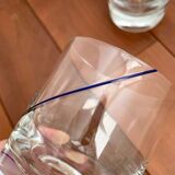Verres en cristal 10 cm filet bleu Krosno