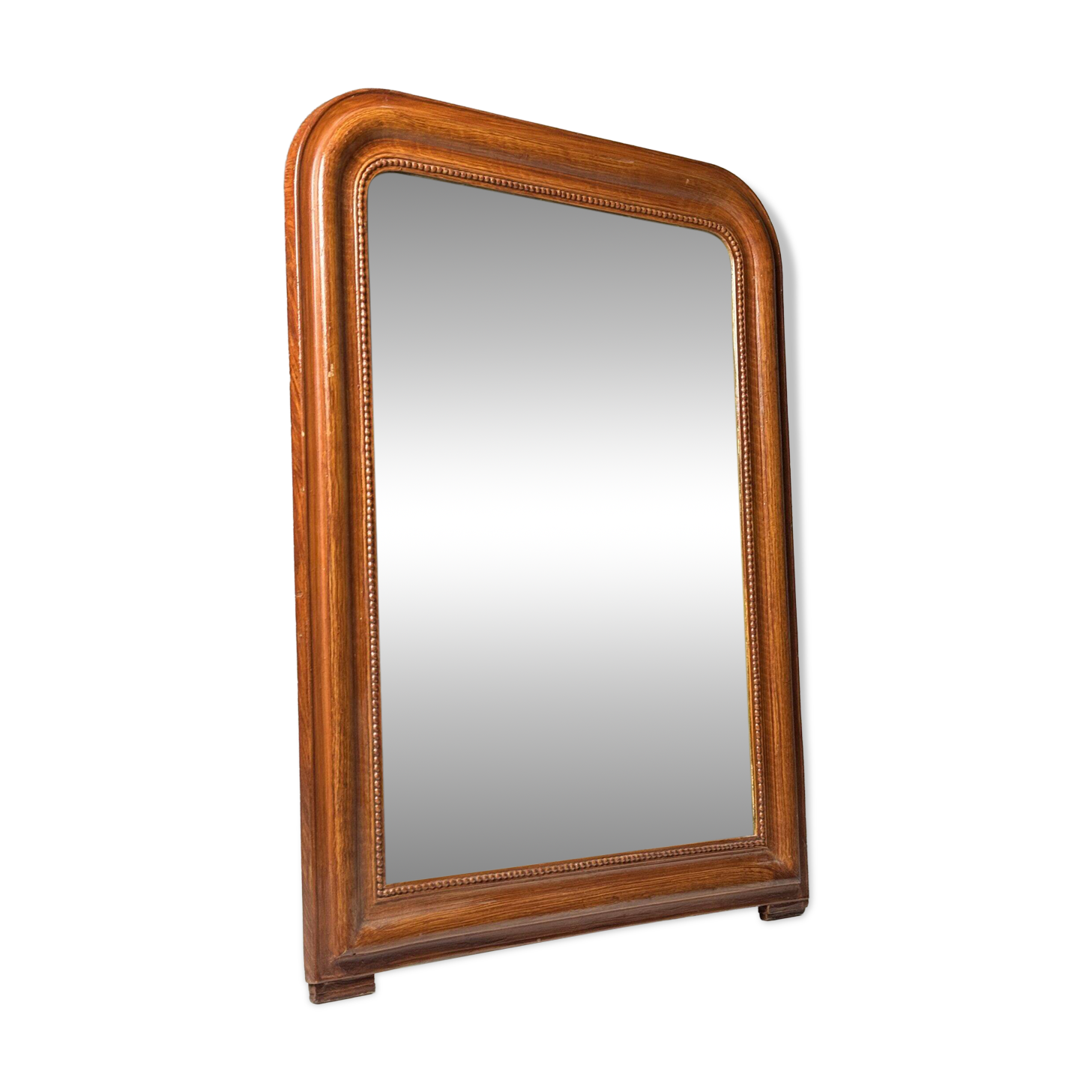 Faux bois antique mirror