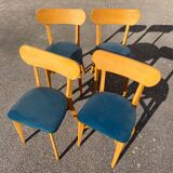 Set of 4 green bistro chairs