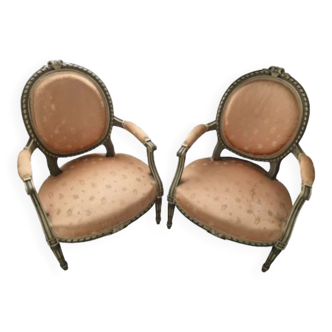 Pair of Louis XVI armchairs