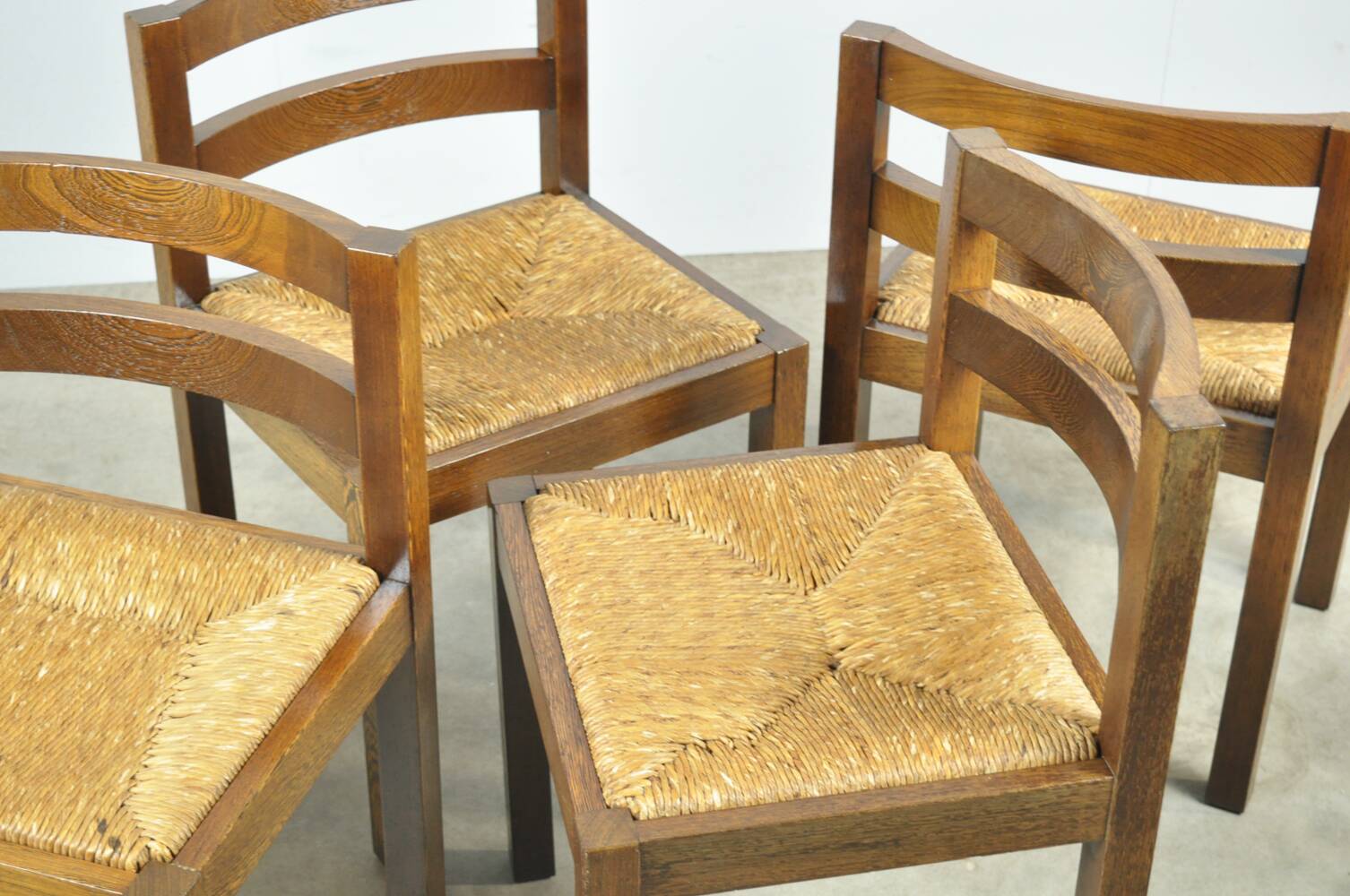 Modern vintage wenge dining chairs by OV Rotterdam, 1970s