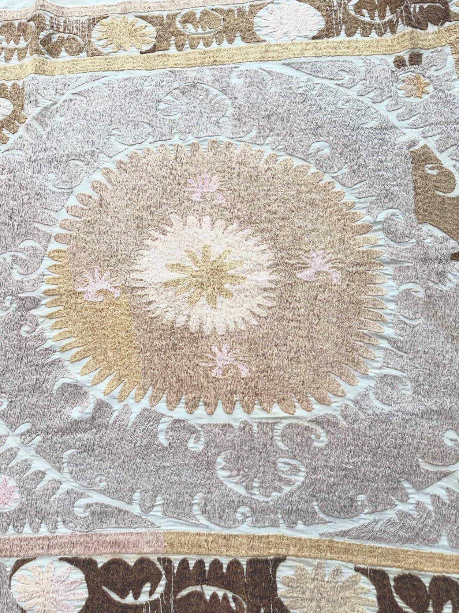 Vintage hand-embroidered tablecloth 139x148 cm