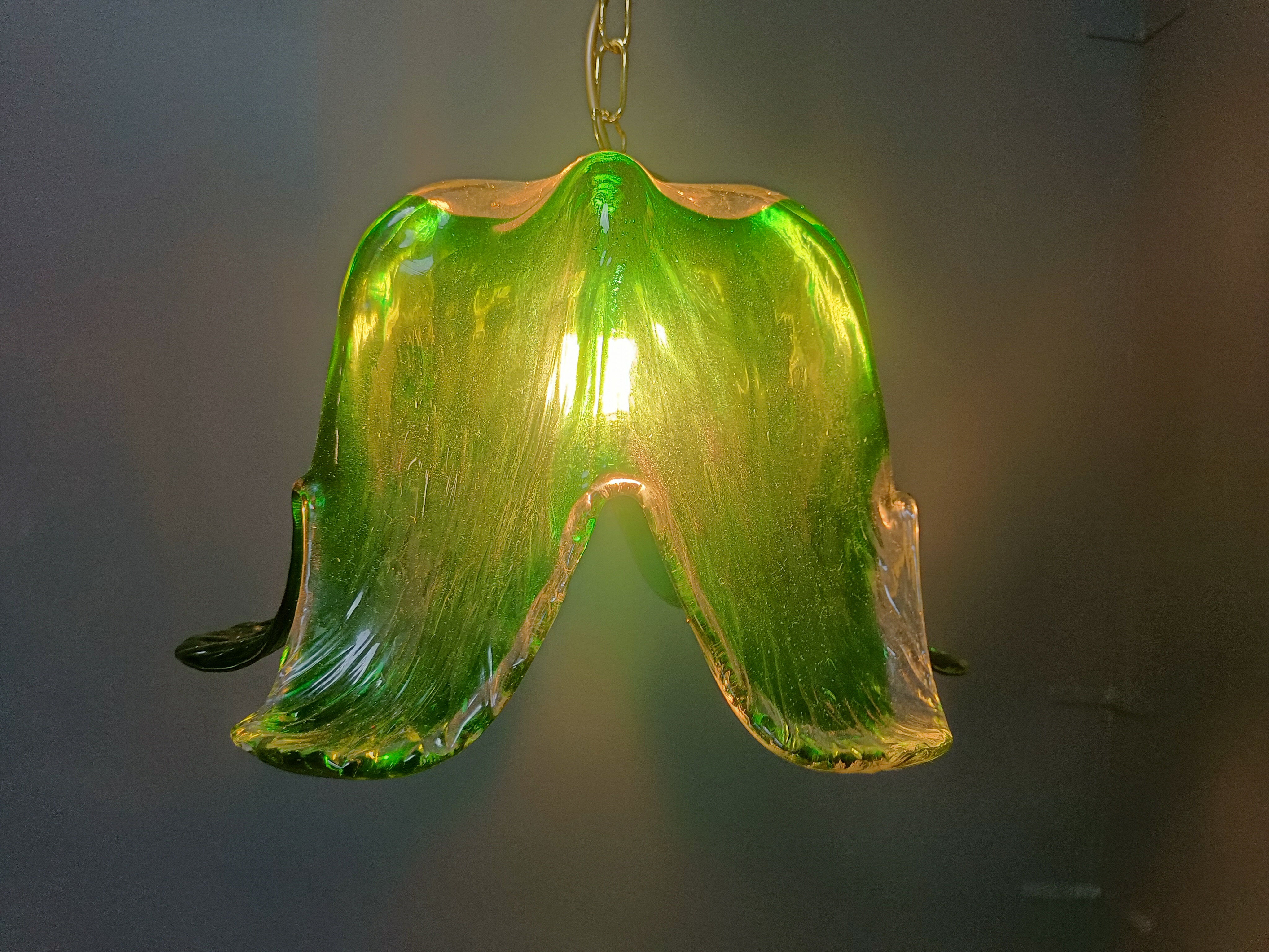 Vintage Murano glass pendant light, for Mazzega, 1960s